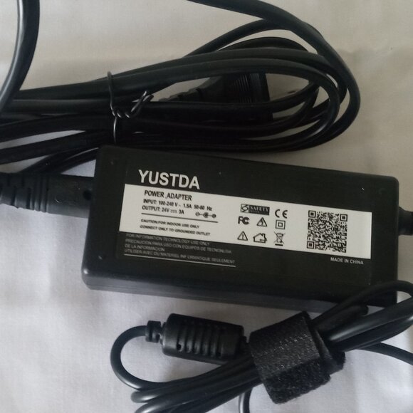 YUSTDA Power Adapter Input 100-240V, 50-60Hz, 1.5A, Output 24V~3A New - Picture 2 of 4